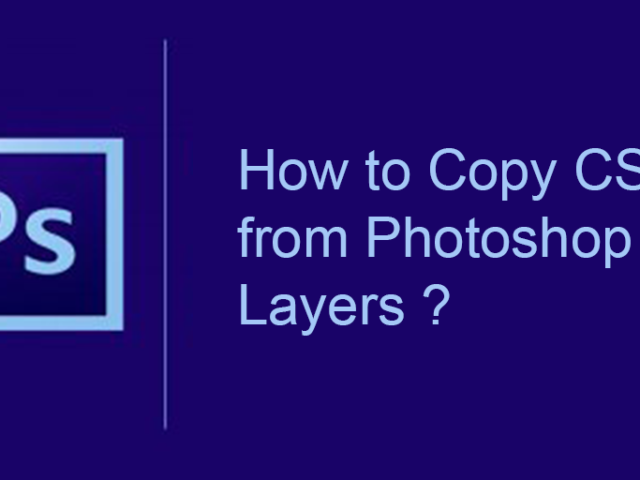 Copy CSS from Photoshop Layers